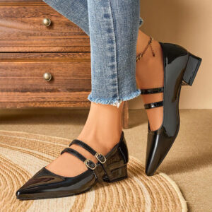 Double Buckle Mary Jane Pump-SP373